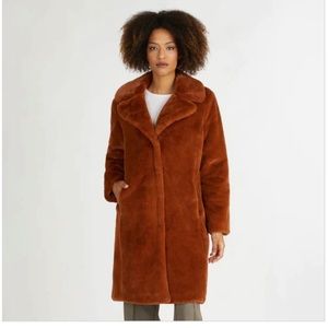 NVLT CONGAC SHORT PILE FAUX FUR COAT JACKET NWT XLARGE